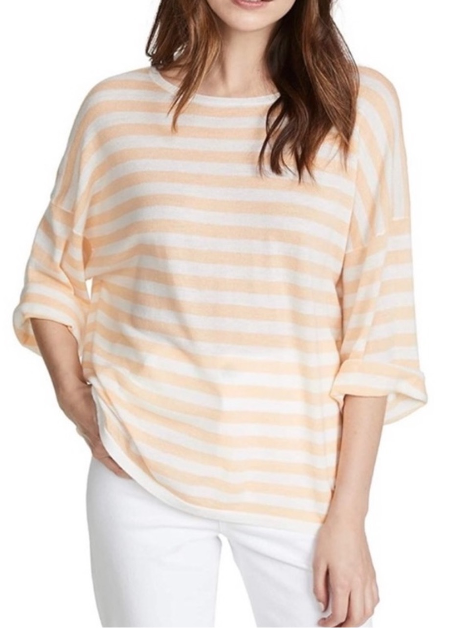 New Vince Striped Wool Blend T-Shirt